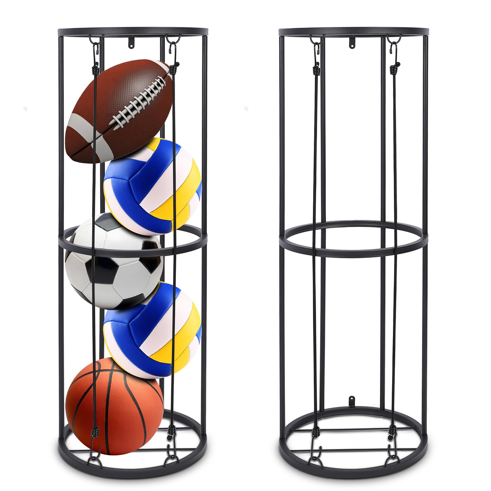 Ballaufbewahrung vertikale Ballregal Garage Organizer abnehmbar Sport Ballhalter Basketball Fußball