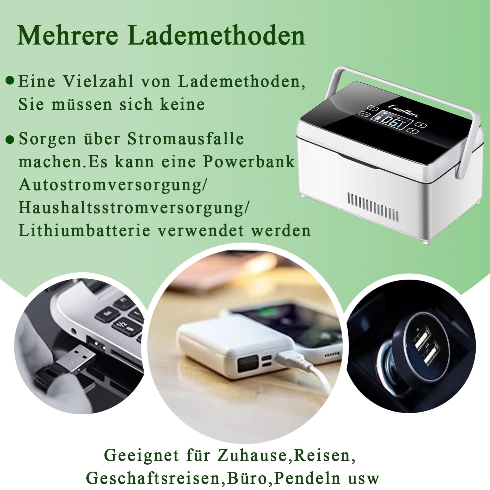 Medikamente Kühlschrank, Insulin Kühlbox Tragbare mit 3 Batterien,Mini Intelligente Elektrische Thermostat Kühler Große Kältetechnik Raum für Auto, Reisen, Zuhause Medizinische Kühltasche