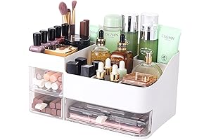 White Makeup Organizer with 3 Drawers - Amazing Organizer for Vanity Countertop