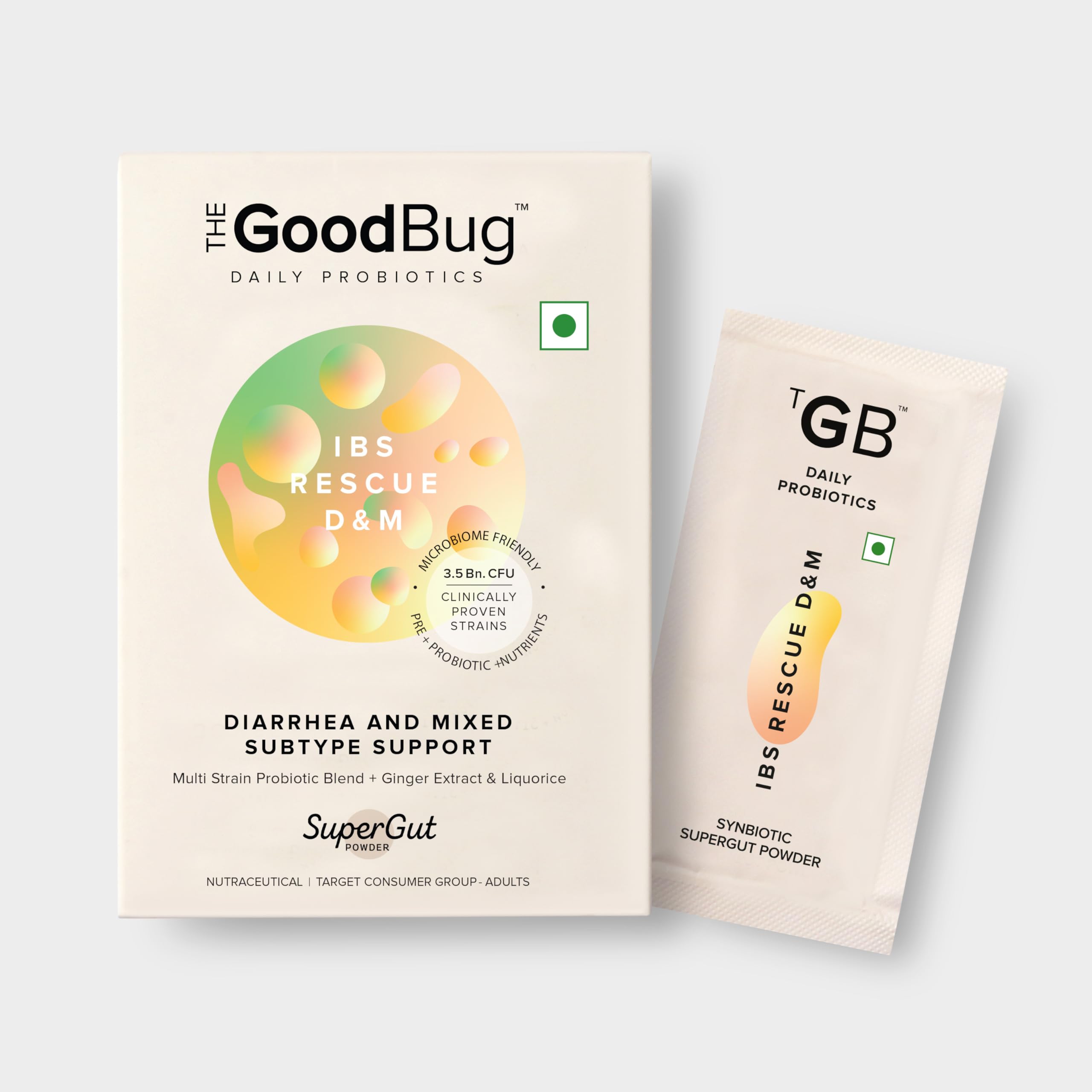 IBS Rescue D&M | Pre & Probiotic for Chronic Diarrhea, Watery Stools & Abdominal Discomfort Relief | Gut Health Supplement with L. rhamnosus GG & S. boulardii | 15 Day Pack