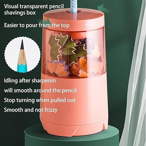 Miniatura 6 de delioffice Sacapuntas eléctrico USB  funciona con pilas para lápices de 6 a 0.315in, lápices de colores, suministros para profesores, suministros