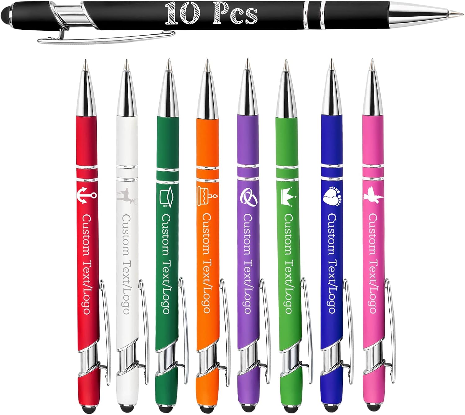 Personalized Custom Pens with Name Logo Engraved Pen Customized Ballpoint Pens for Office Business Stylus Gift for Wedding Birthday Graduation Men Women,10 Count Personalized Custom Pens with Name Logo Engraved Pen Customized Ballpoint Pens for Office Business Stylus Gift for Wedding Birthday Graduation Men Women,10 Count