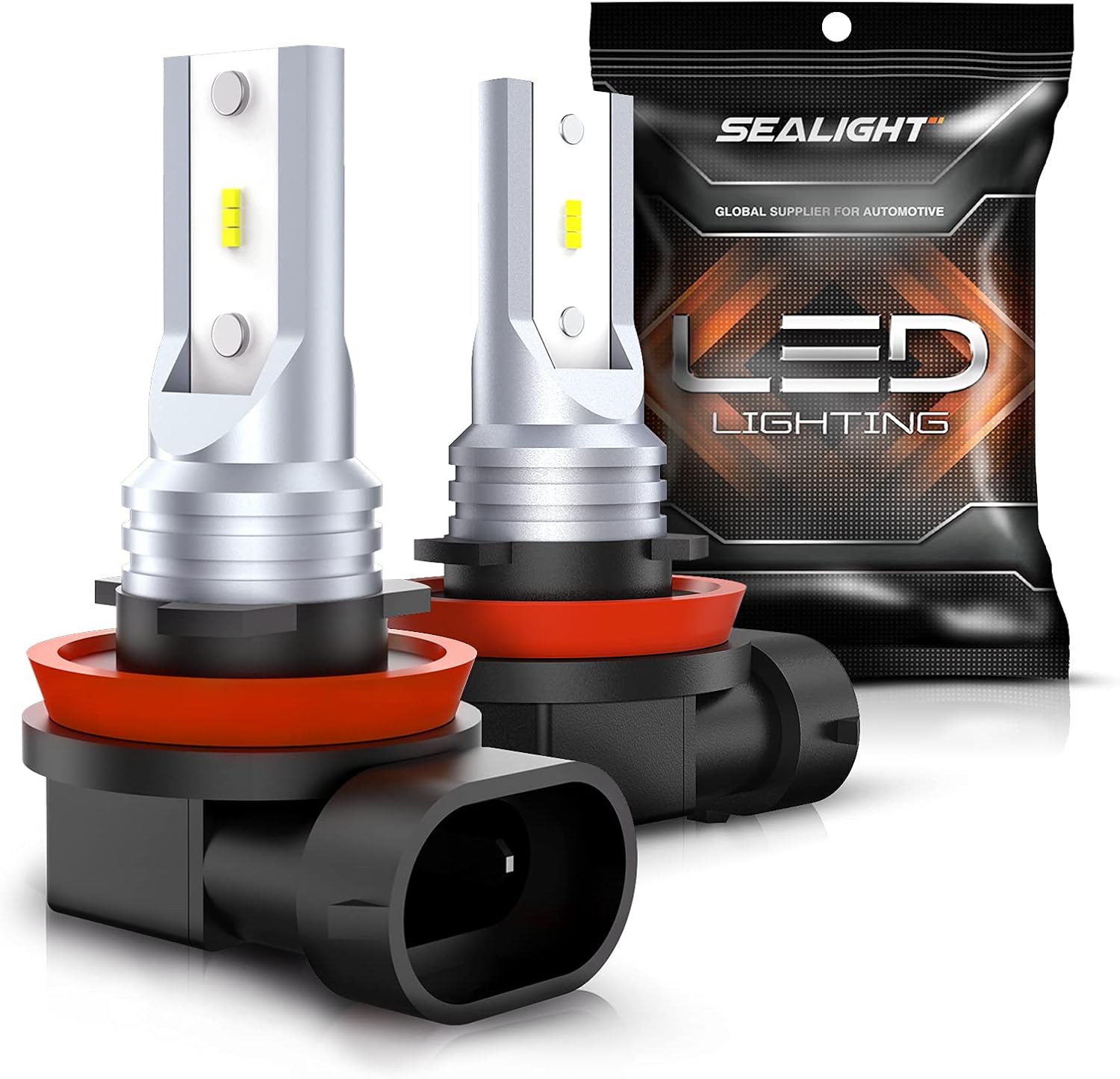 SEALIGHT H11 LED Fog Lights Bulbs DRL 4800 Lumens 6000K Xenon White H16