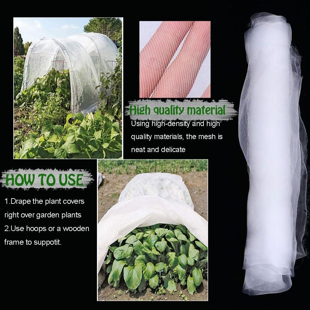 Malla Antipajaros, Red Antipajaros Red Anti Insectos Red Protectora para Vegetales Red Anti Insectos para Plantas(1.5x30m)