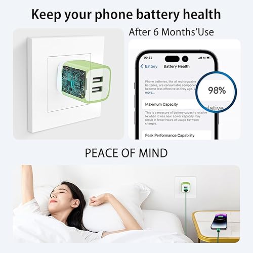 Miniatura 5 de Cargador de pared USB, salida USB, adaptador de enchufe USB doble, bloque de carga rápida, bloque de alimentación USB, enchufe USB, caja de carga