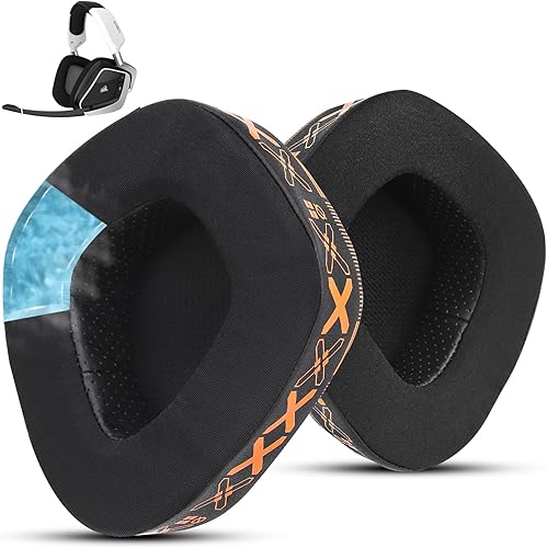 Vista 9 de Almohadillas de repuesto especializadas para auriculares Corsair Void Pro inalámbricos/con cable, compatibles con auriculares Corsair Void Elite