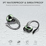 Wireless Earbuds,Bluetooth 5.4 Headphones Sport, Wireless Earphones HiFi Stereo Sound with Noise Canceling Mic, 50H Bluetooth Earbuds with EarHooks, IP7 Waterproof Ear Buds for Sports Running/Workout