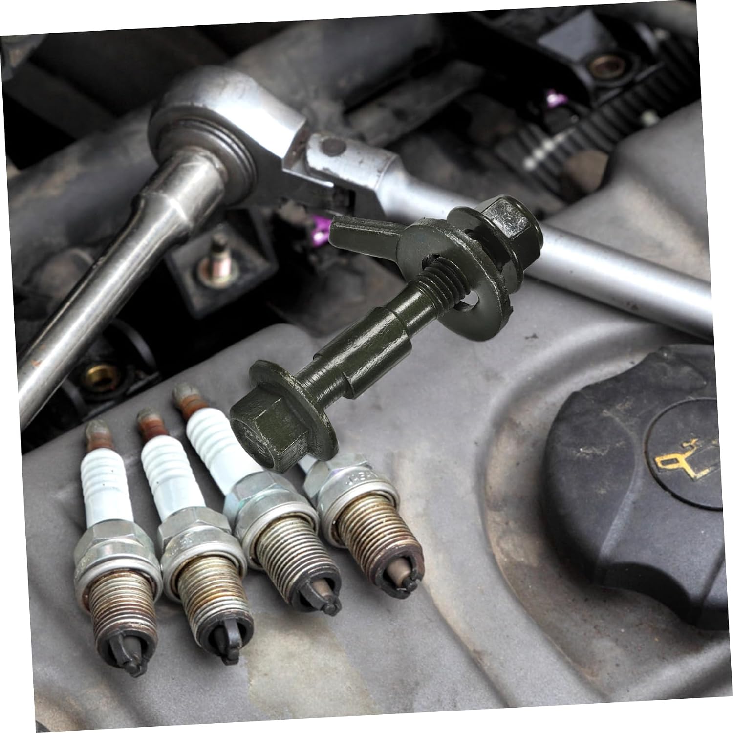Zerodeko 4Pcs Correction Alignment Kit Adjustable Cam Bolt for Vehicle Wheel Alignment Enhances Stability and Performance Eccentric Design for Precise Adjustments