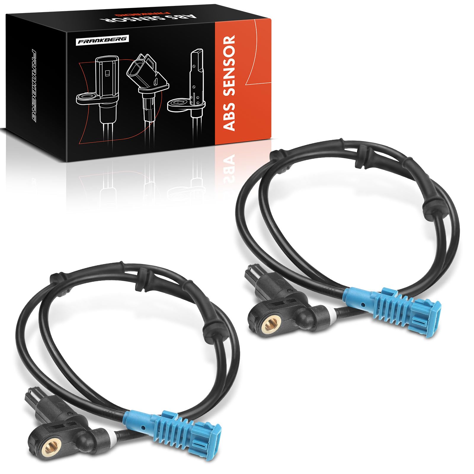 Frankberg 2 capteurs de vitesse de roue ABS arrière gauche droite 454577 | Compatible avec: 206 SW 2E/K, 206 CC 2D, 206 Hatchback 2A/C