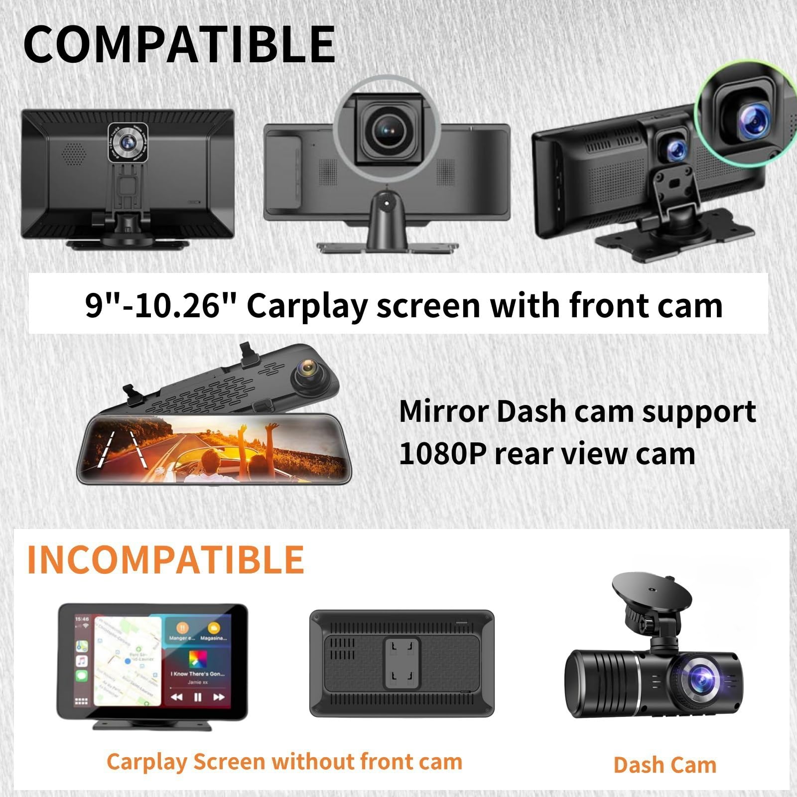 4 Pin Caméra de Recul AHD 1080P Caméra de Vision Arrière Étanche 2.5mm Caméra pour Voiture Angle de Vue 149° 720/1080P Modifiable Caméra de Recul Nocturne pour Carplay Portable