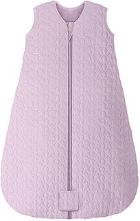 Schlafsack Baby Winter 2.5 Tog Baby Schlafsack 6-12 Monate Baumwolle Babyschlafsack Neugeborene Winterschlafsack Baby Warm und Weich 78 cm für Jungen Mädchen Lila
