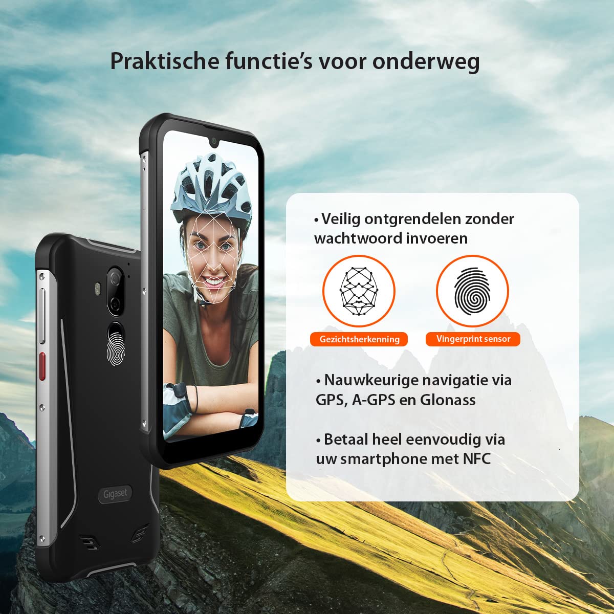 Gigaset GX290 Plus Outdoor Smartphone - wasserdicht IP68, Military Standard 810G - Display Corning Gorilla Glas 3 - 6200mAh Akku, Schnellladefunktion - 64GB+4GB Ram - Android 10, Black/Titanium Grey
