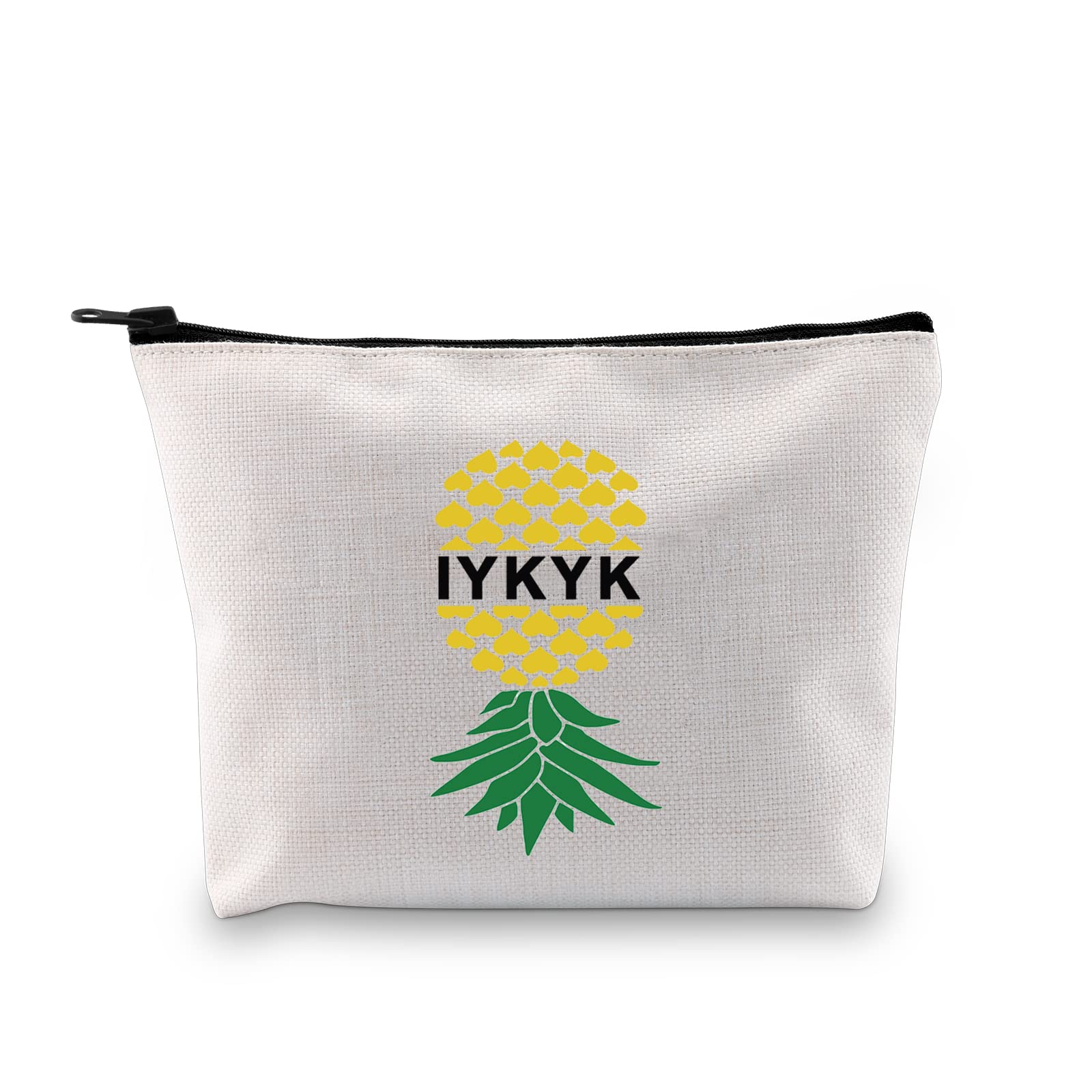 MNIGIU Lustige Ananas-Kosmetiktasche – Umgedrehte Ananas, Swinger-Geschenk, Wasserdicht, Mit Reißverschluss, 23x15 Cm