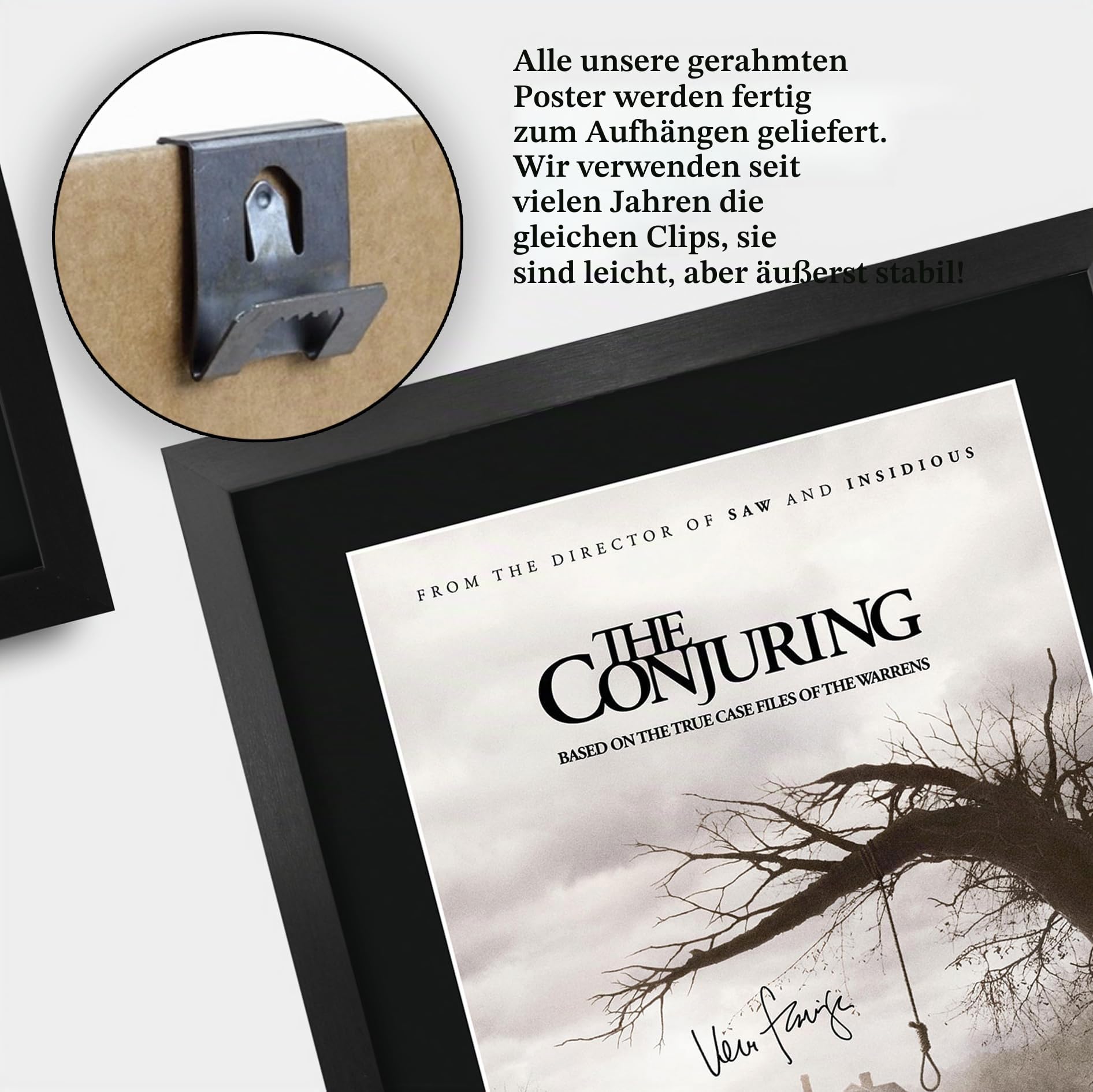 HWC Trading FR A3 The Conjuring (2013) Geschenke Geduckter Poster Signiertes Autogramm Foto für Fans von Film Memorabilien - A3 Gerahmt