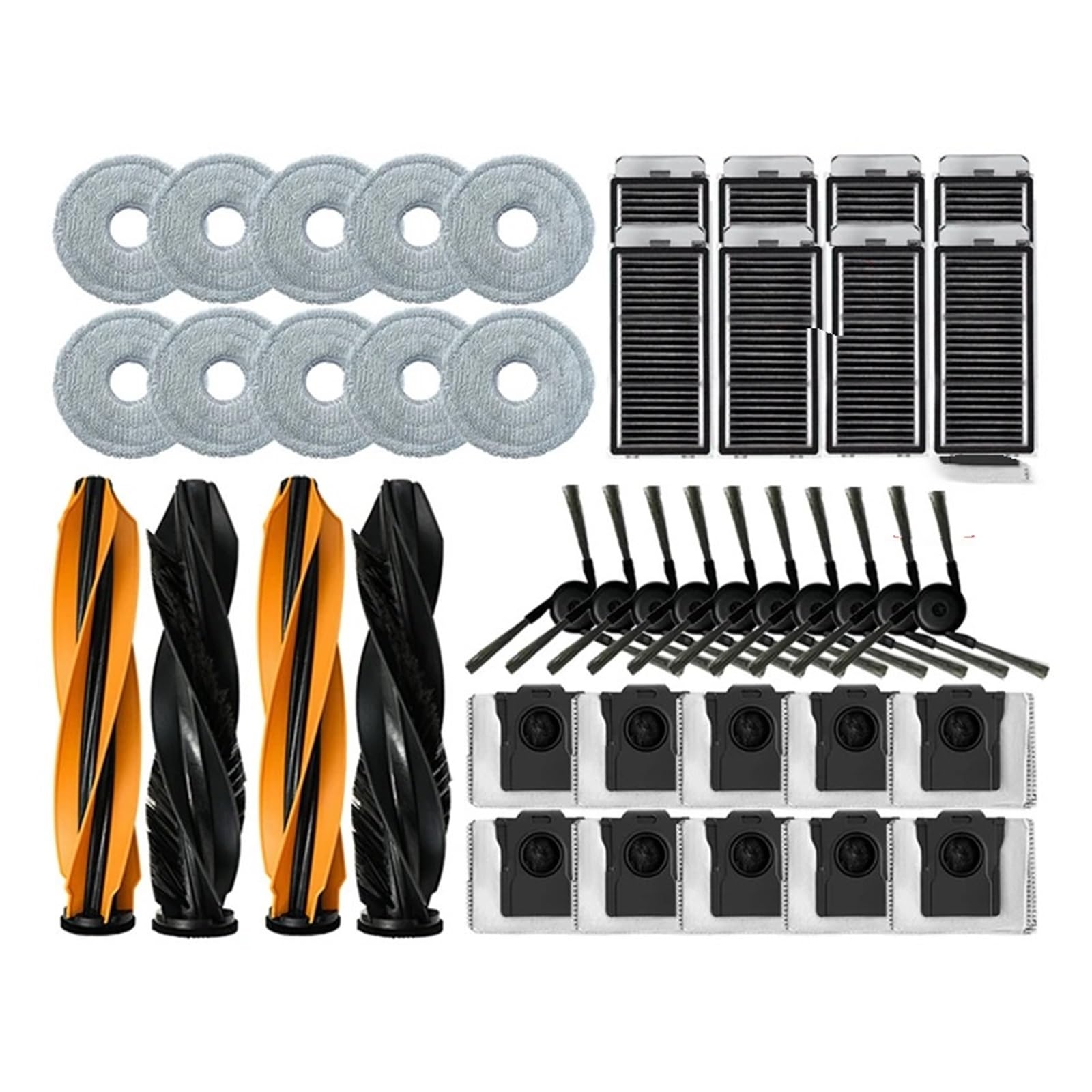 Compatible con accesorios de repuesto for aspiradora robot Dreame X50 Ultra: cepillo lateral principal, filtro HEPA, paños for fregona, piezas de repuesto for bolsas for el polvo(Plum)