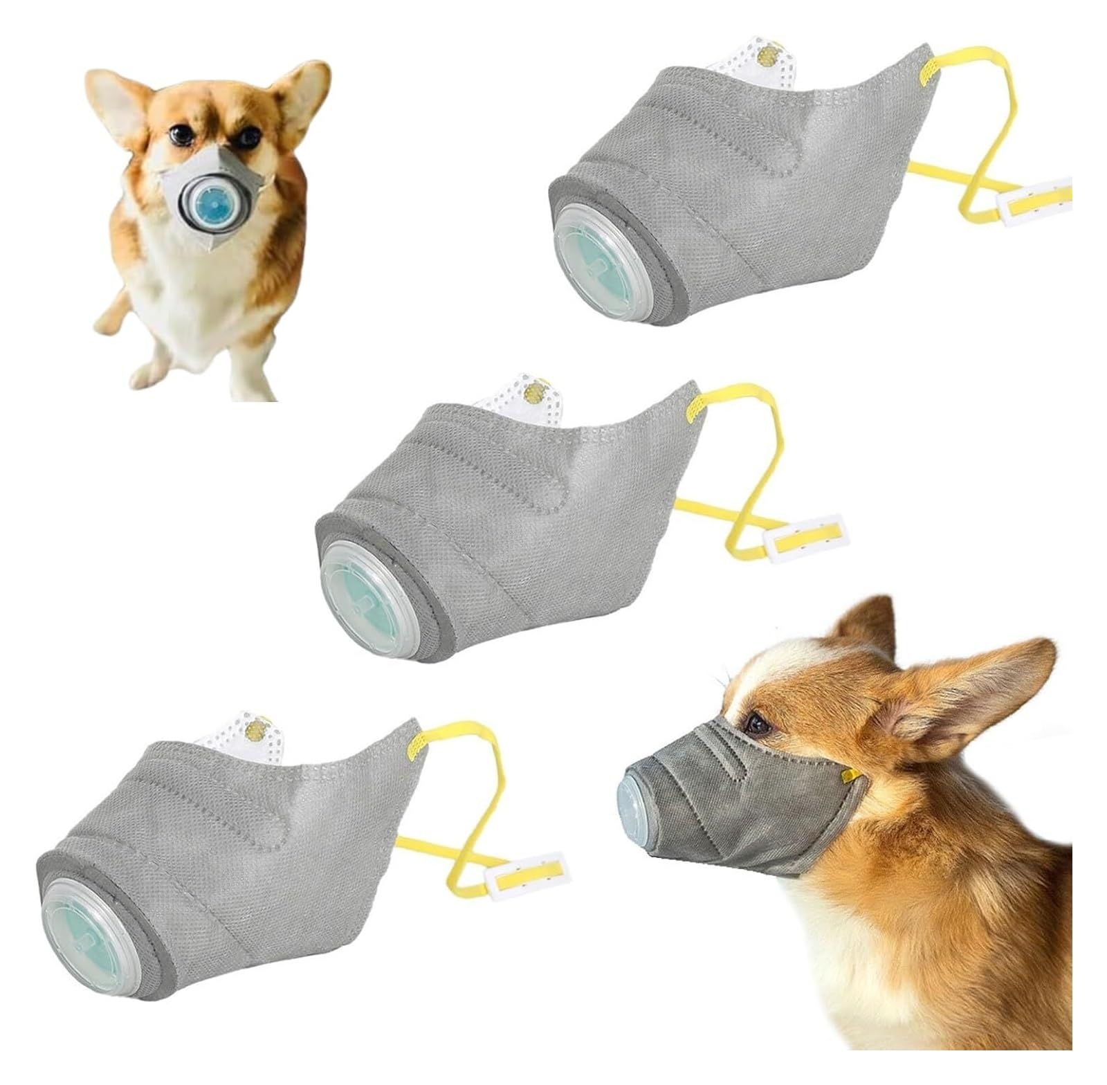 Masque respiratoire pour chien muselière réglable et tissu respirant