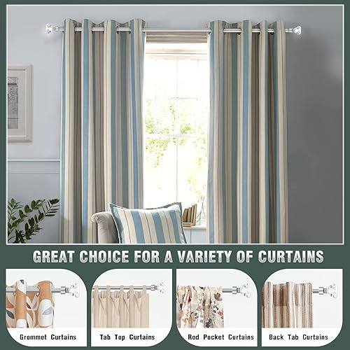 Miniatura 7 de Lepushom Paquete de 1 cortinero para ventanas de 30 a 54 pulgadas (2.5 a 4.5 pies), barra ajustable de 1 pulgada de diámetro, barras de cortina