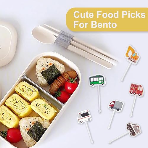 Miniatura 5 de Palillos de comida para niños, palillos de frutas y frutas, divertidas selecciones de comida para niños para caja bento, accesorios de almuerzo
