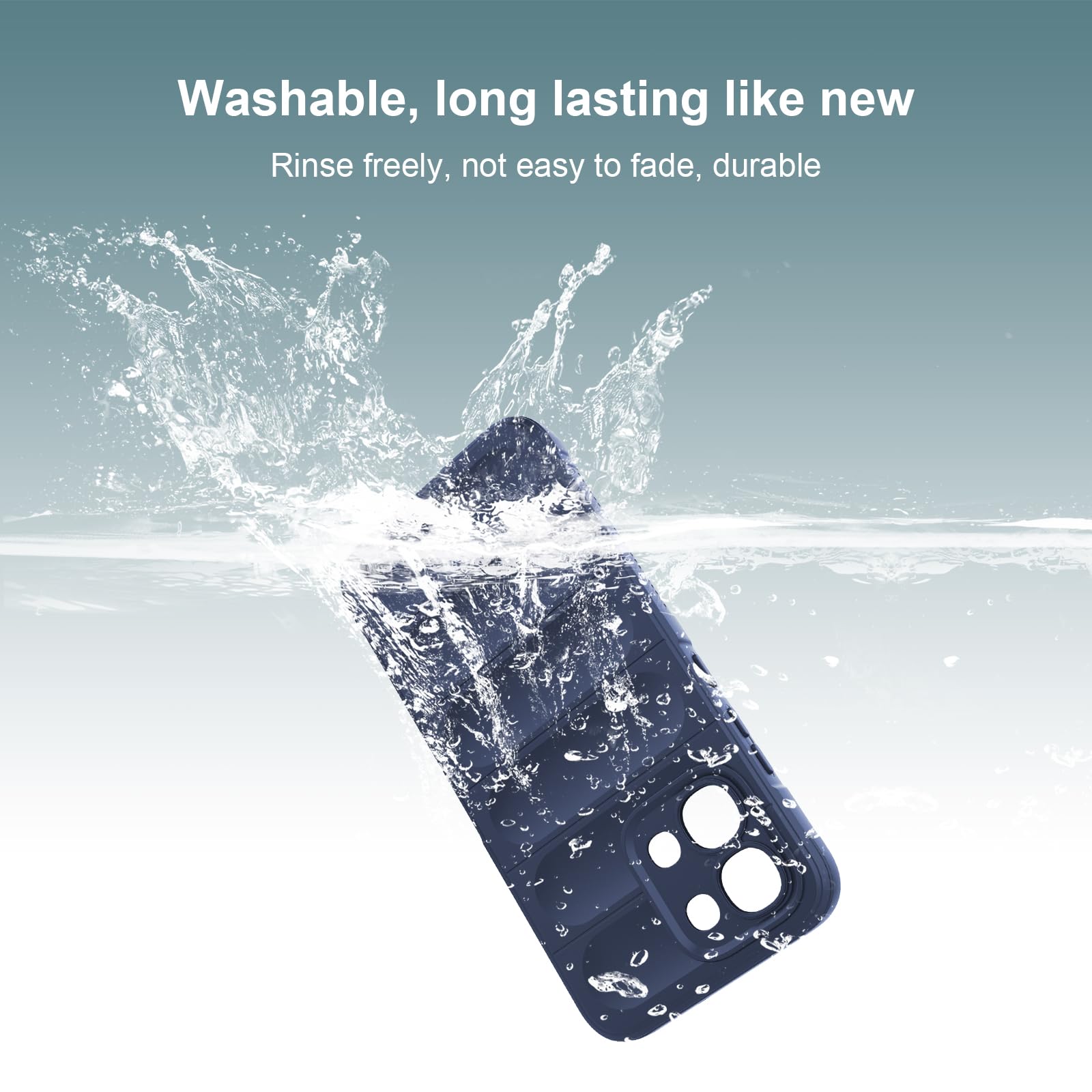 Silicone Case Compatible with Oppo A6 Pro, Anti-Scratch Microfiber Lining, Shockproof Case with Camera Protection, Blue — view 3