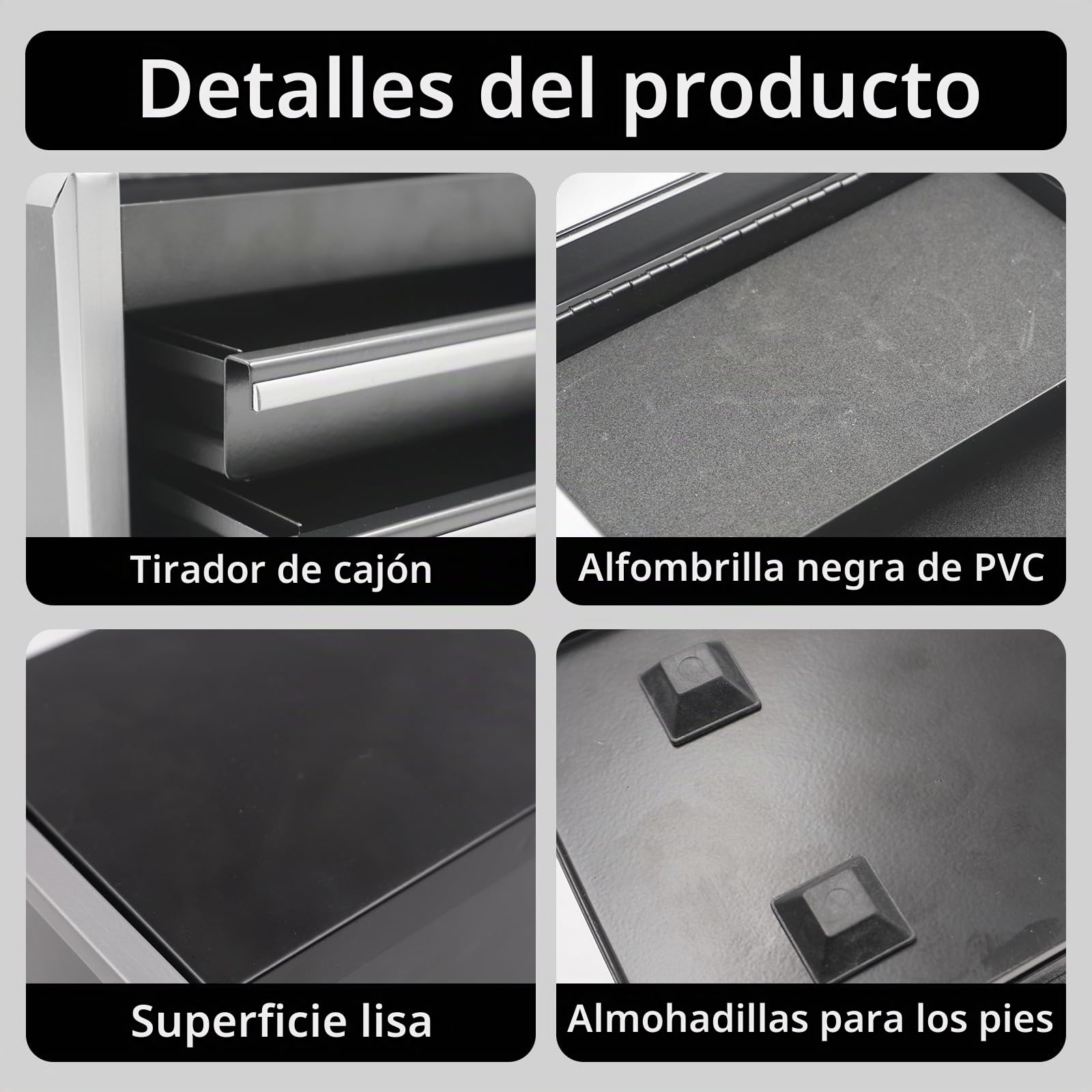 Mini caja de herramientas de metal con 3 cajones y almacenamiento superior, portátil, micro con compartimentos, caja de herramientas multifuncional para almacenamiento de herramientas y organizadores