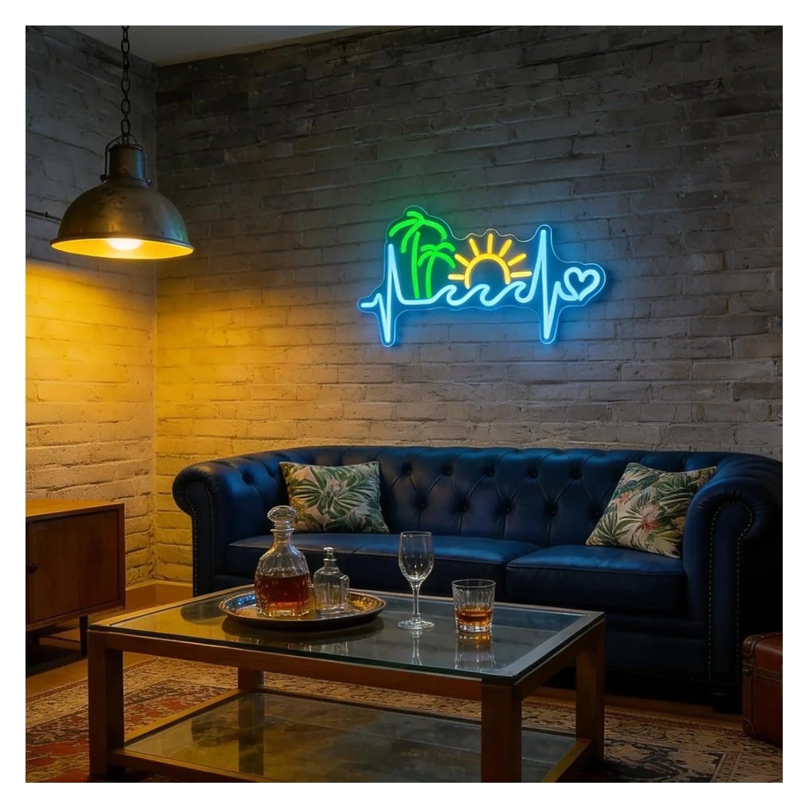 Decoración Lámparas Letrero De Neón LED Playa Tropical