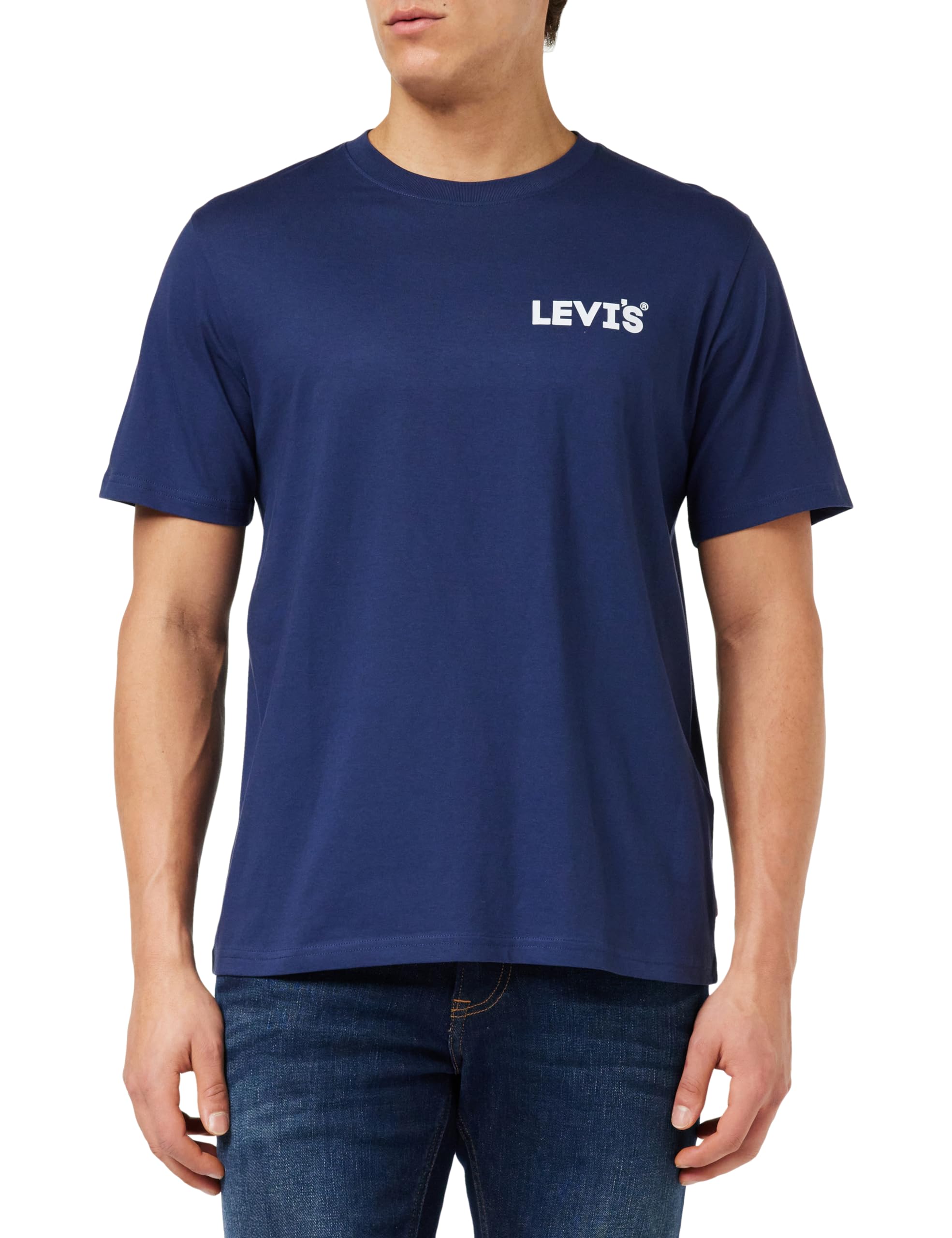 Levi's Ss Relaxed Fit Tee, Hombre, Headline Logo Nava, M