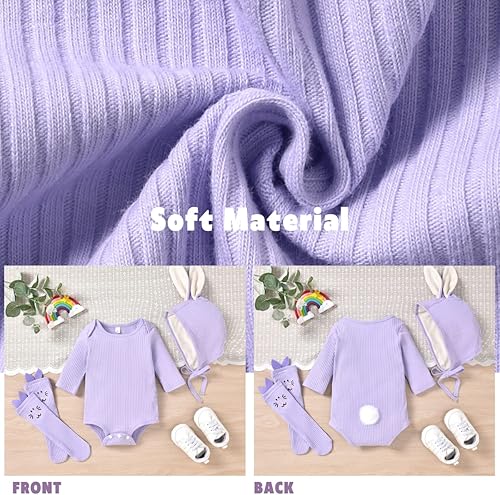 Miniatura 5 de Aalizzwell Ropa de Pascua para bebés, niños y niñas, traje de conejito
