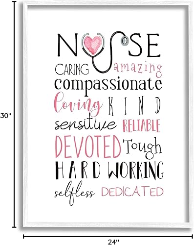 Miniatura 10 de Stupell Industries Enfermera Descripción inspiradora Gratitud profesional de la salud, diseño de Elizabeth Tyndall - Arte de pared enmarcado