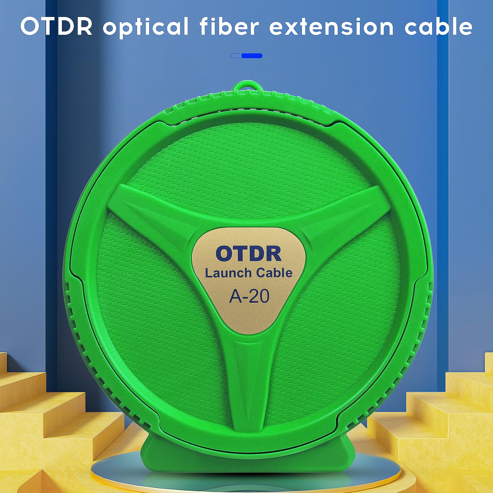OTDR Eliminador de zona muerta Caja de cables de lanzamiento de transmisión de fibra óptica SC/APC-SC/UPC 1 km de prueba de fibra óptica monomodo línea de extensión de cable de transmisión