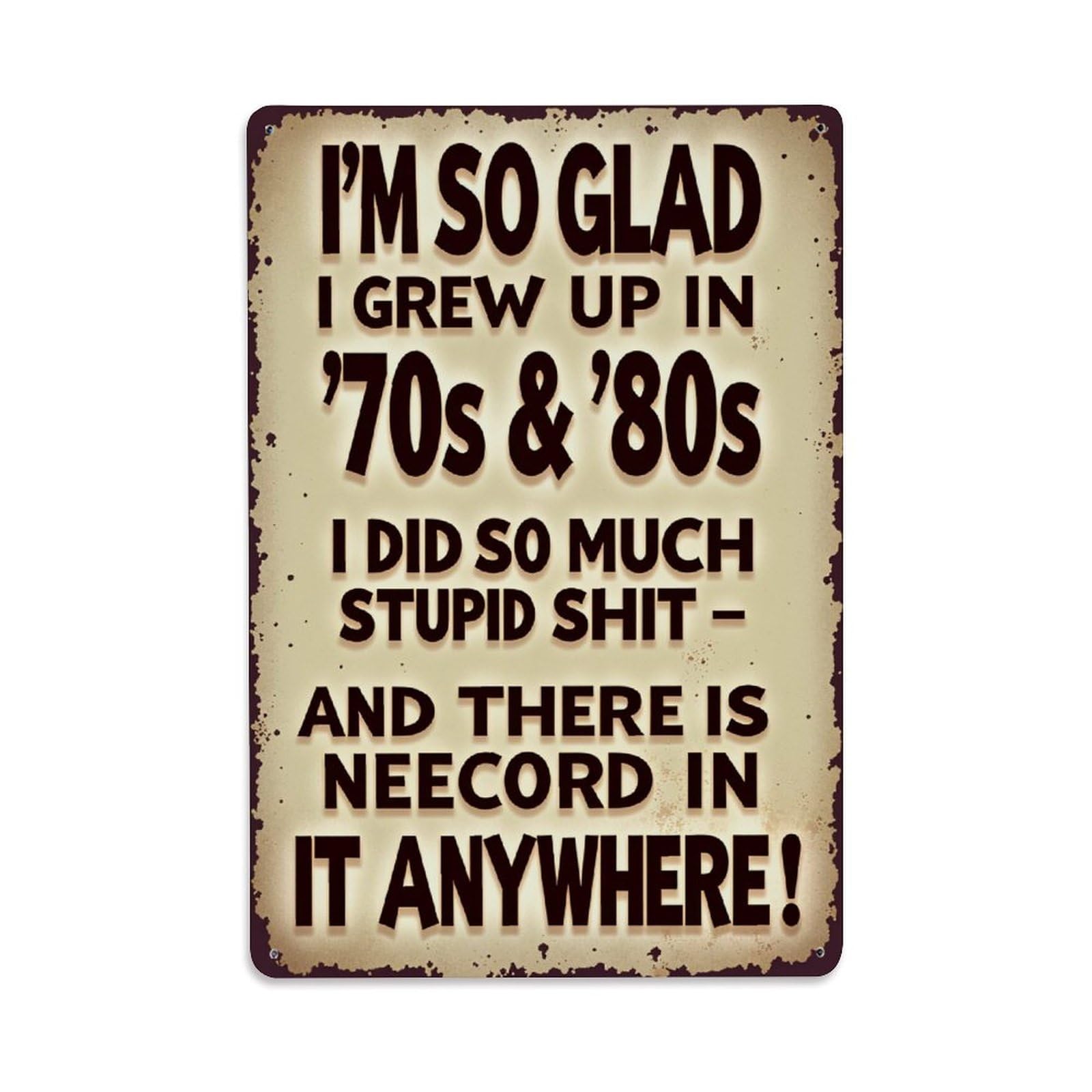 Enderetf Vintage Retro Metal Sign Print Tin Sign Metal Poster, Home Bar Garage Man Cave Cafe Indoor & Outdoor Wall Decoration 8X12inches
