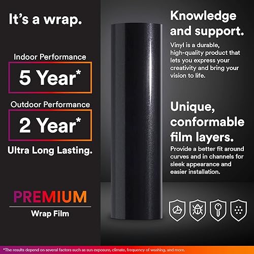 Miniatura 4 de Adhesivo adhesivo metálico brillante de alta calidad, 12 x 60 pulgadas (1 x 5 pies), color negro rosa de alta calidad, adhesivo metálico brillante