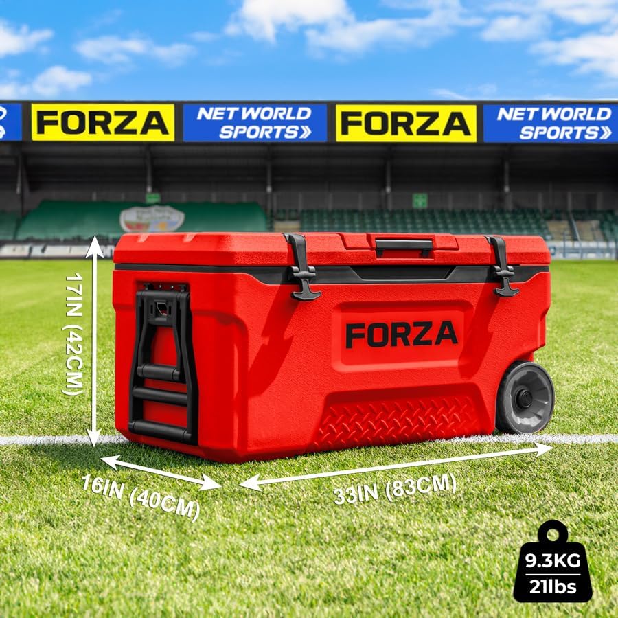 Forza Arctic Vault 76QT Wheeled Cooler Box | Heavy-Duty Insulated Ice Chest with Pneumatic Wheels and Ergonomic Handles - Beach, Camping, Sports