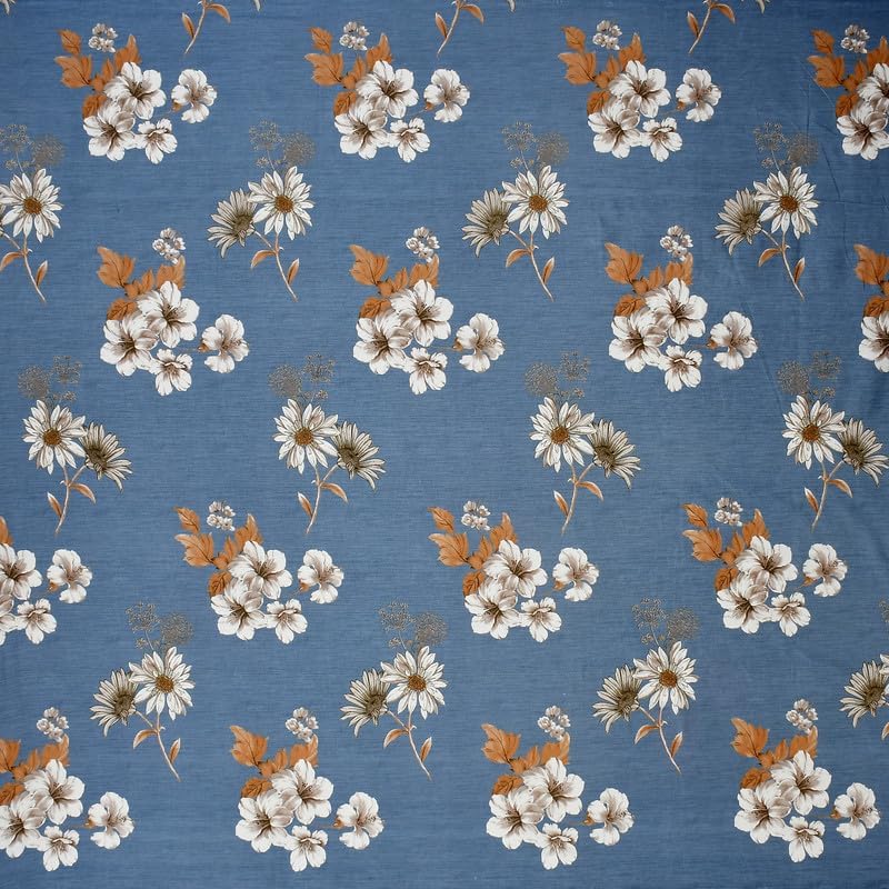 Image of Florida Polycotton Bedsheet (Rose Dark Blue, Double)