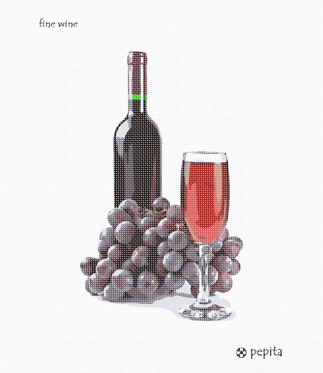 Pepita Needlepoint kit: Fine Wine, 10" x 12"