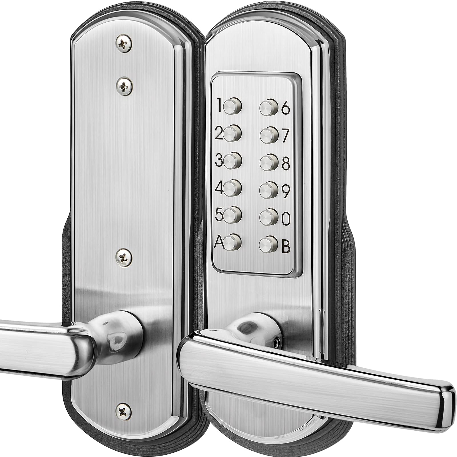 Hangcheng Right Handed Door Keyless Entry Door Lock Mechanical Digital Code Lock-Not Deadbolt(Only for Single Bore Door & Need to Drill Additional 4 Holes)