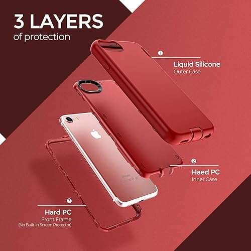 Miniatura 10 de ORIbox - Funda compatible con iPhone SE 2020, iPhone 7 y iPhone 8, acabado suave al tacto de silicona líquida exterior