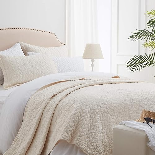 Miniatura 8 de SunStyle Home - Juego de colcha de cama de microfibra, ligero y suave, reversible, patrón de colcha, colchas para todas las estaciones.