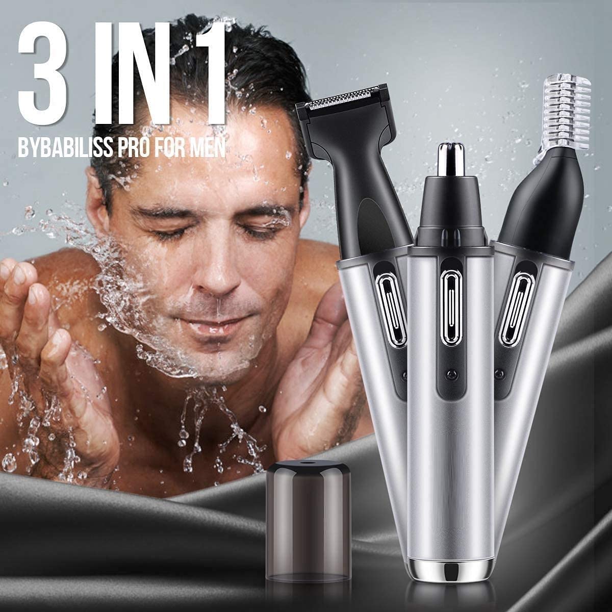 rifinitore per il naso, Tagliacapelli elettrico professionale ricaricabile USB 4 in 1 e tagliacapelli for il viso con lama in acciaio inossidabile a doppio taglio