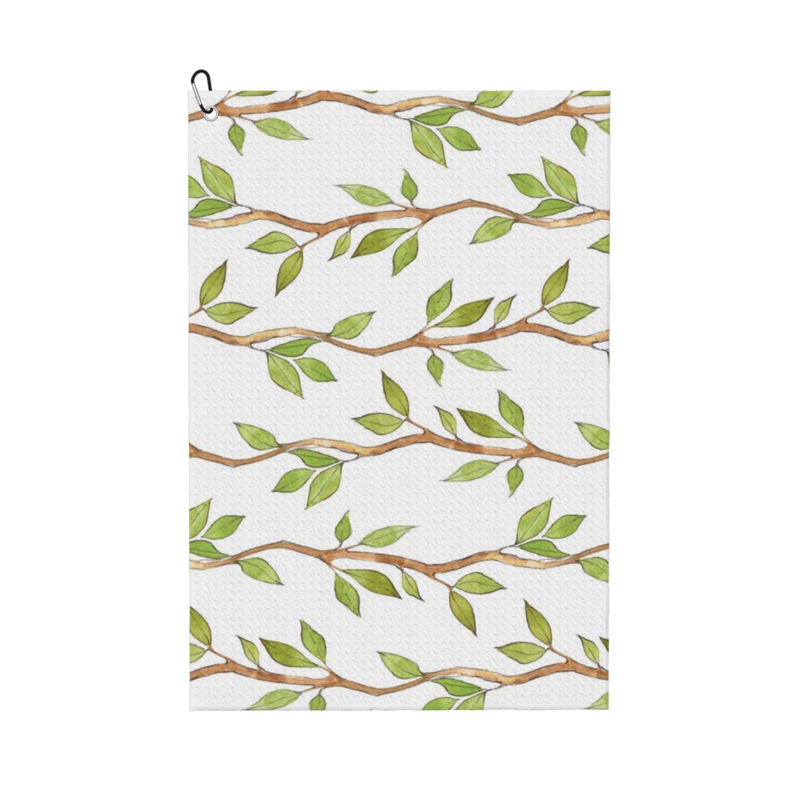 Hnnkloy Watercolor Branches And Leaves, 16x24 in Portable Waffle Golf Towels with Carabiner Clip for Golf Bag