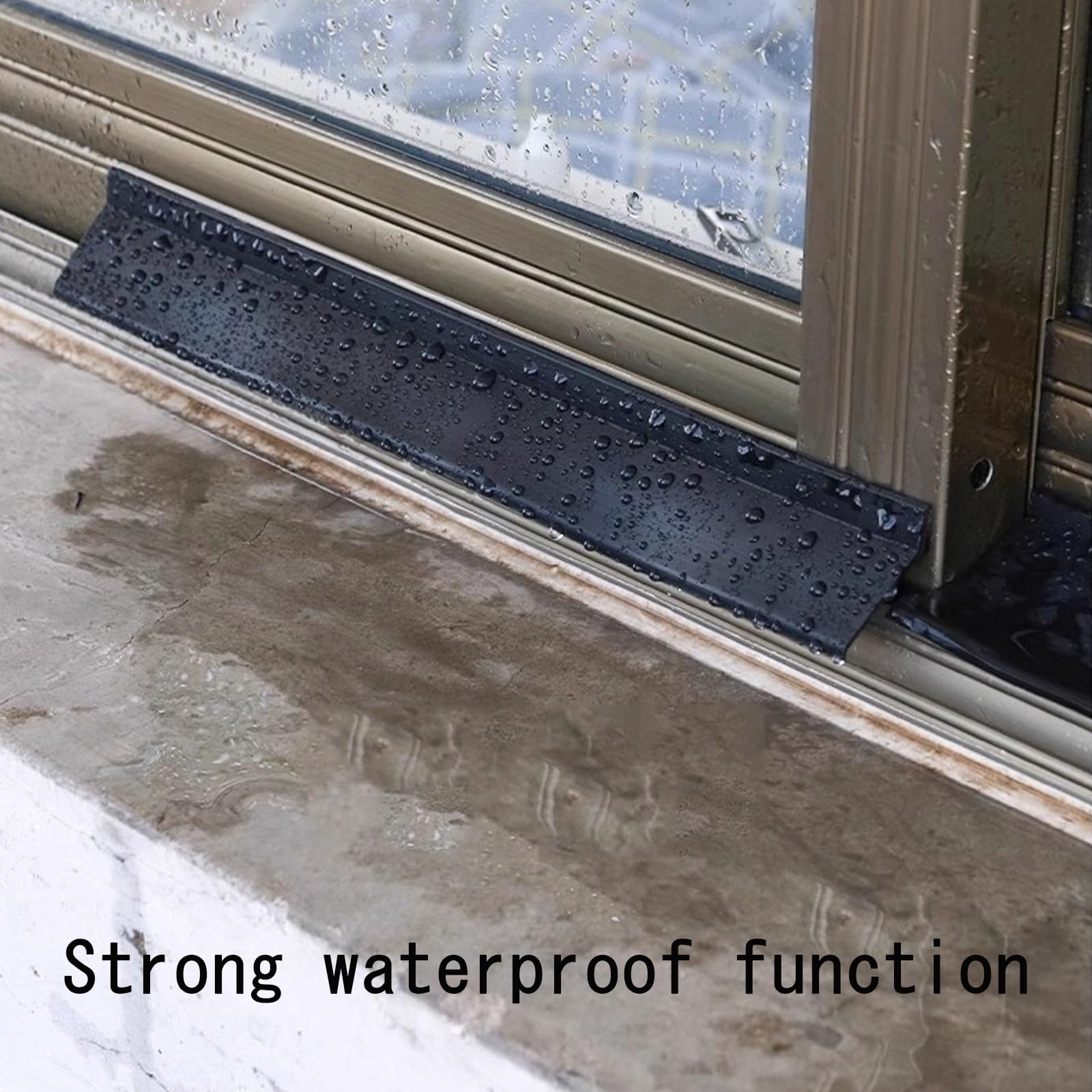 Joint d'étanchéité Autocollant en Caoutchouc Noir pour fenêtres et Portes - Barrière Anti-Pluie étanche, Protection Contre l'eau pour Appui de fenêtre - 1 m à 6 m (3 m / 9,8 pi) - Économe en