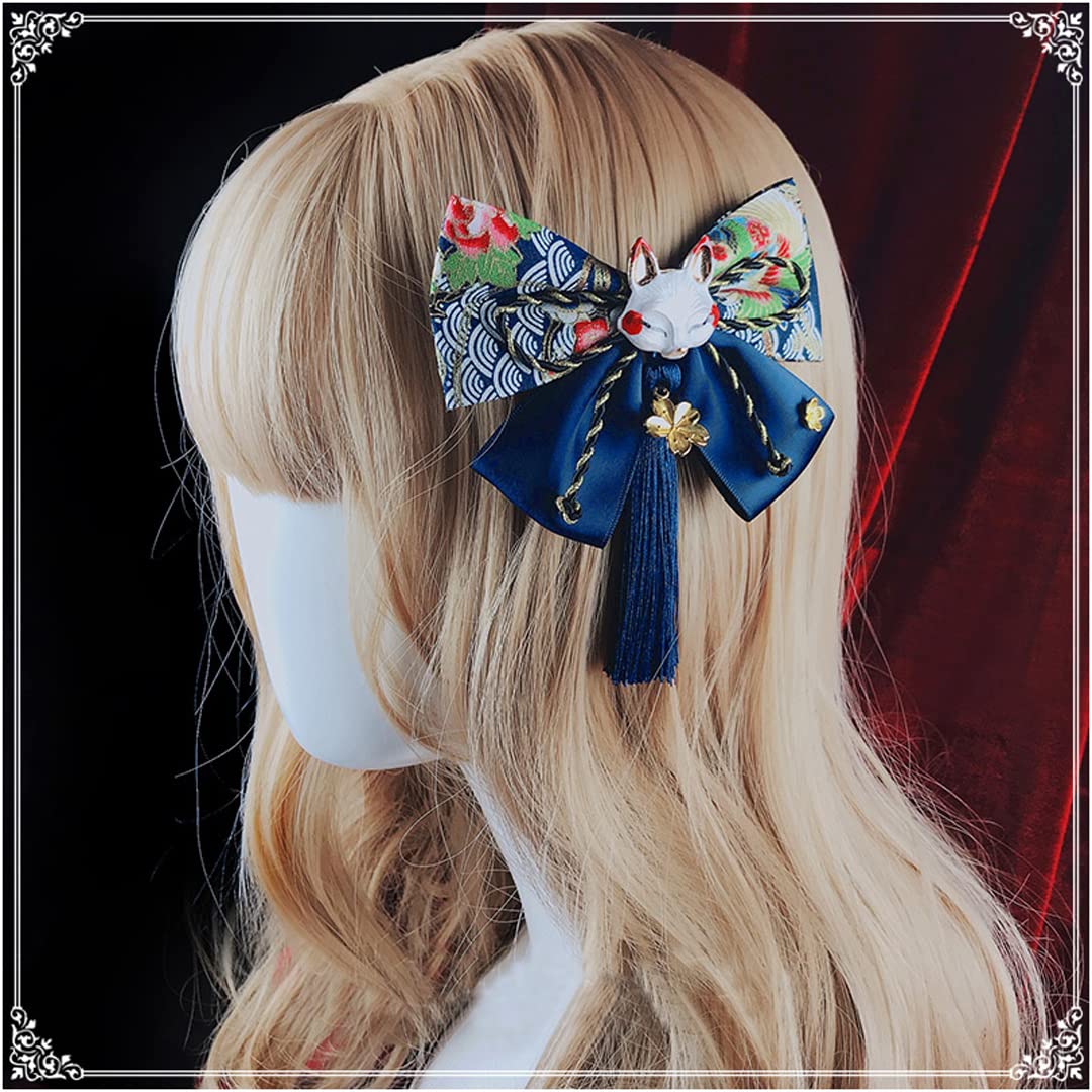 Amazon.com: Anime Bow Hair Clips for Kimono Lolita Dress Handmade 
