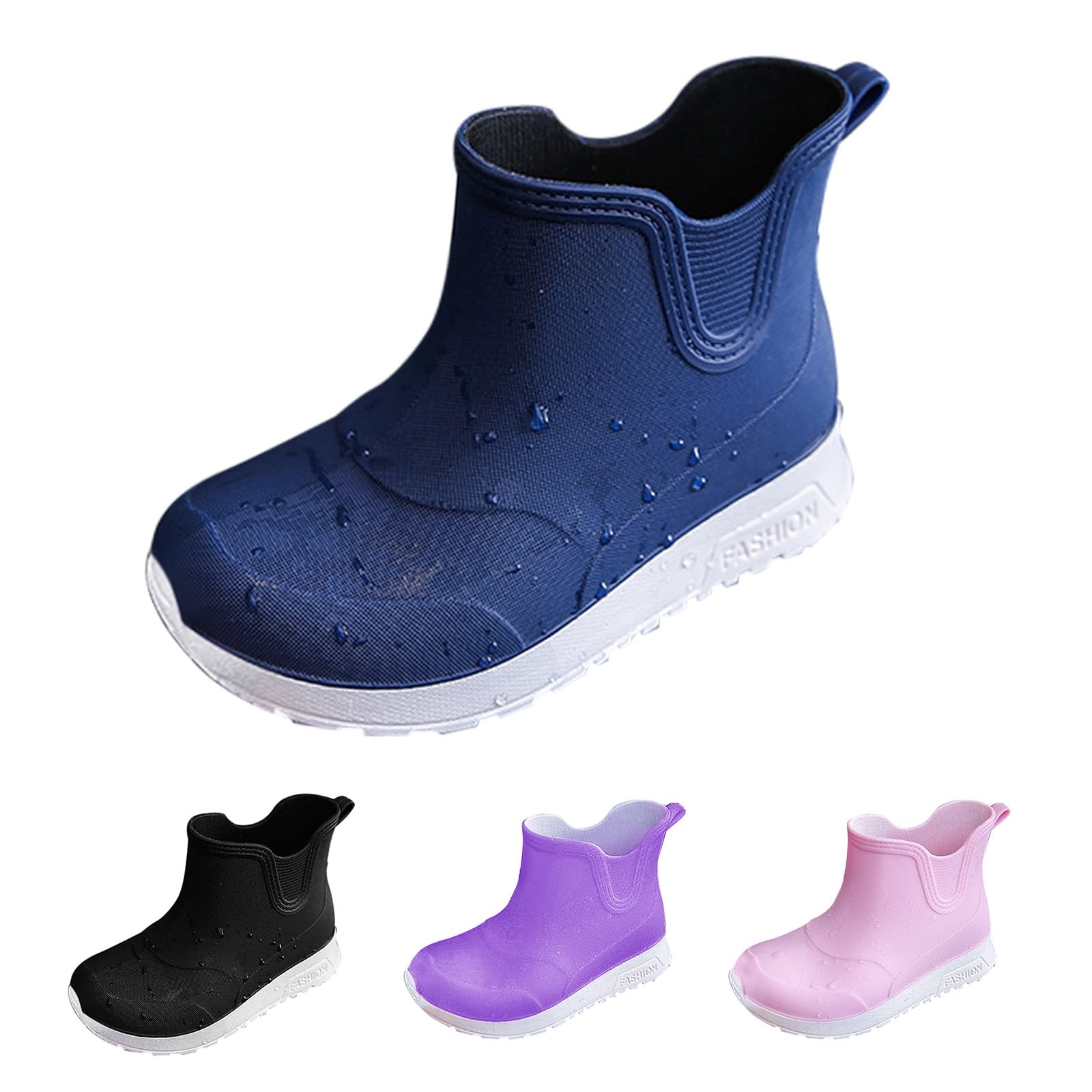 Botas de agua para niños, botas de lluvia para niños, zapatos de lluvia cómodas, botas de lluvia para primavera y verano, botas de lluvia impermeables, botines antideslizantes, botas de lluvia