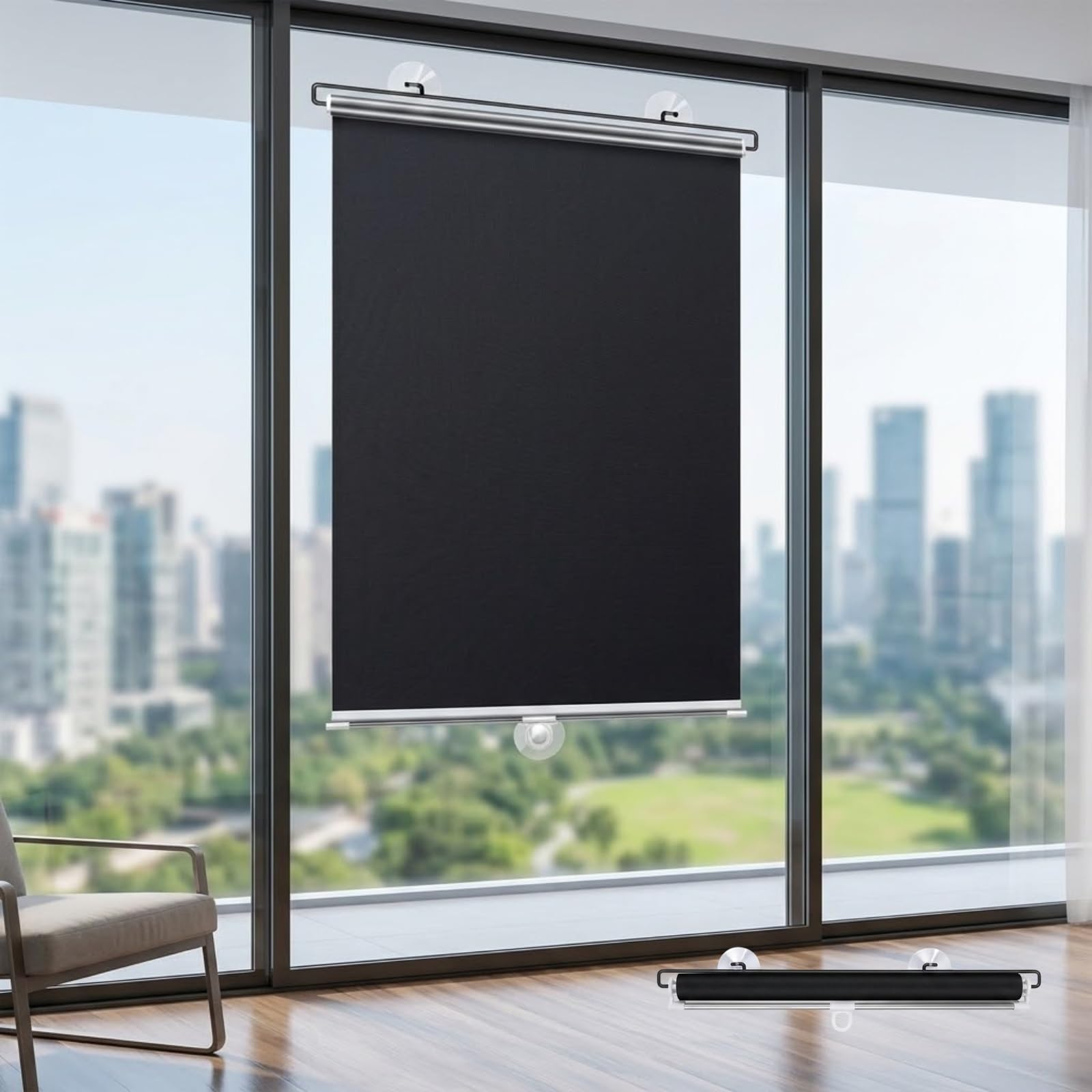 Store à ventouse sans perçage pour stopper la chaleur du bureau