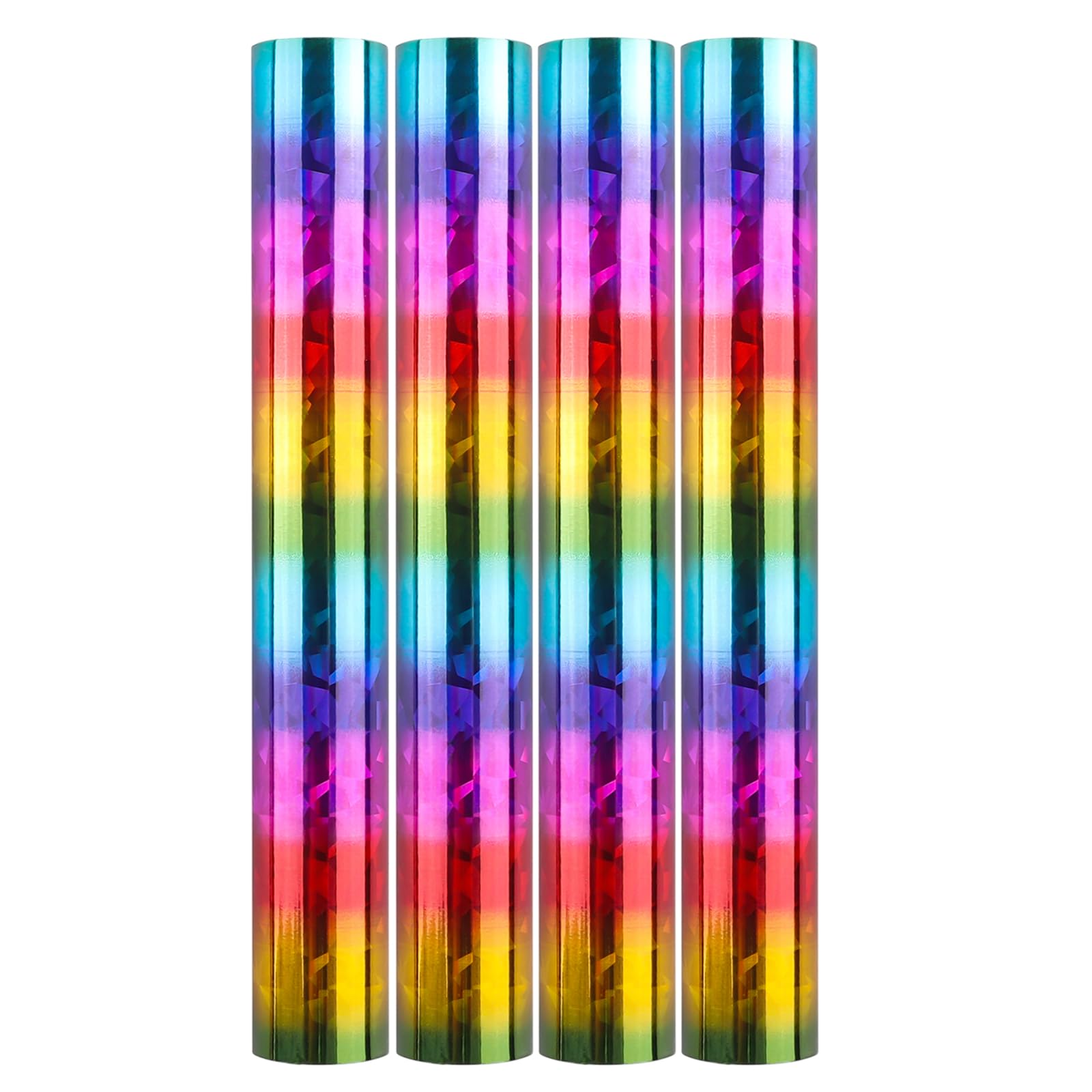 Briartw 4 Rolls Colorful Glass Broken Glimmer Hot Foil Roll Bundle for Crafts,Heat Activated Foil for Glimmer Hot Foil System/Heat Foil Pen,6inx9.84ft Heat Transfer Foil Roll,Foil Transfer Sheets