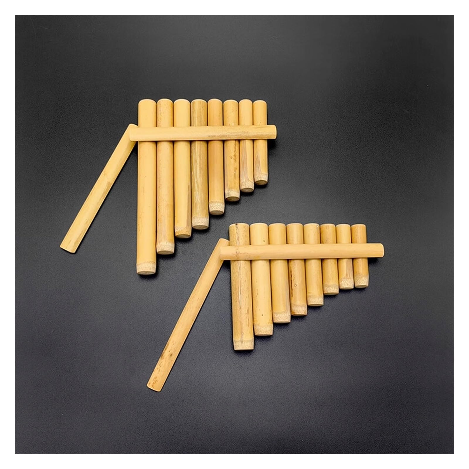Panflöte Geschälte selbstgemachte DIY-Mini-Panflöte mit 8 Röhren Bitterbambus-Panflöte Bambusabschnitt G/C-Melodie geeignet für Anfänger(G)