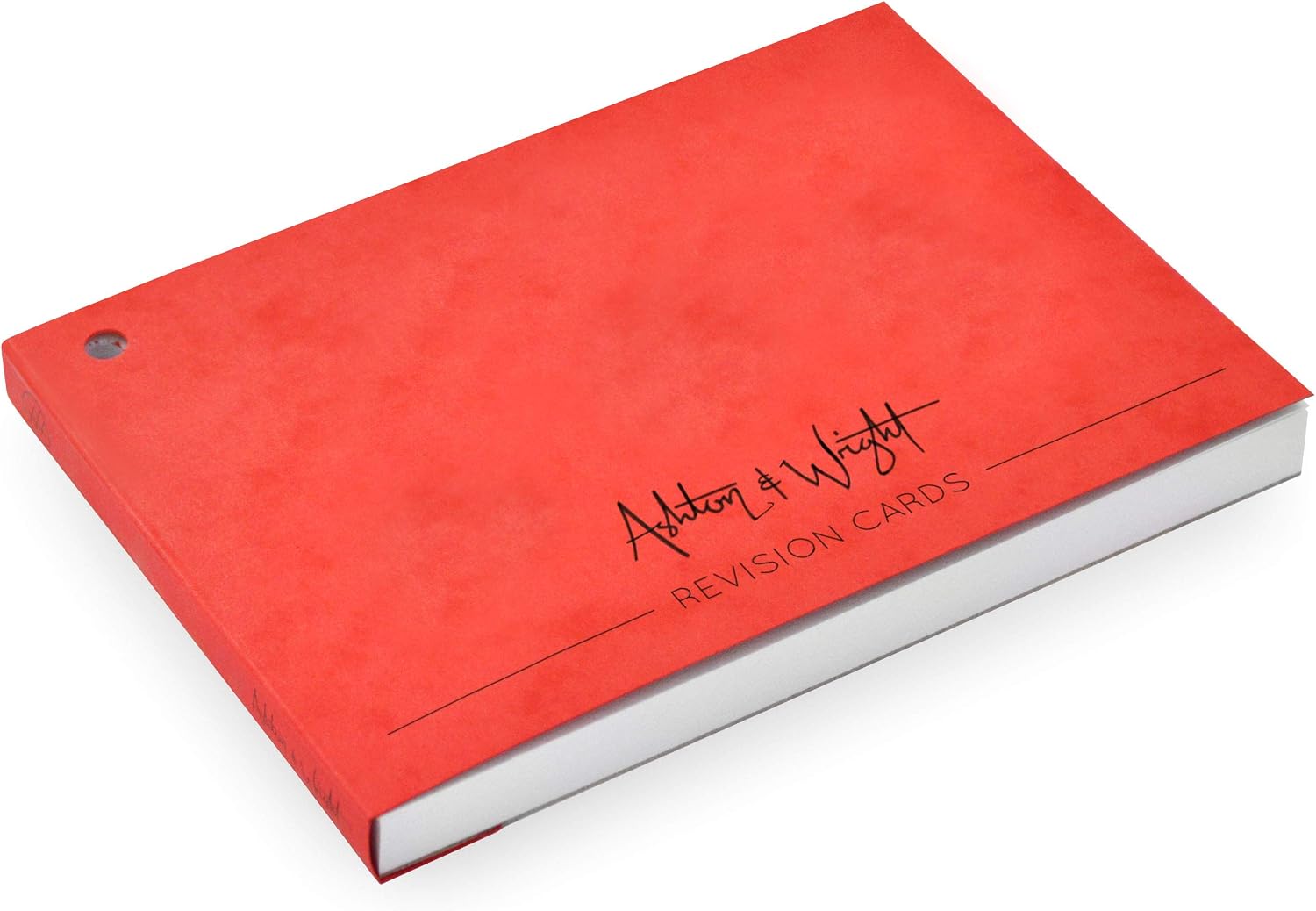 Ashton and Wright Revision Cards Book - Gummed Spine - 14.9 x 10.8cm - 50 Sheets - Red Mottled Cover - Pack of 5
