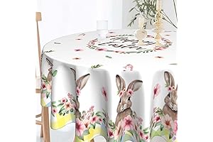 Festive Round Tablecloth for Easter Cheer