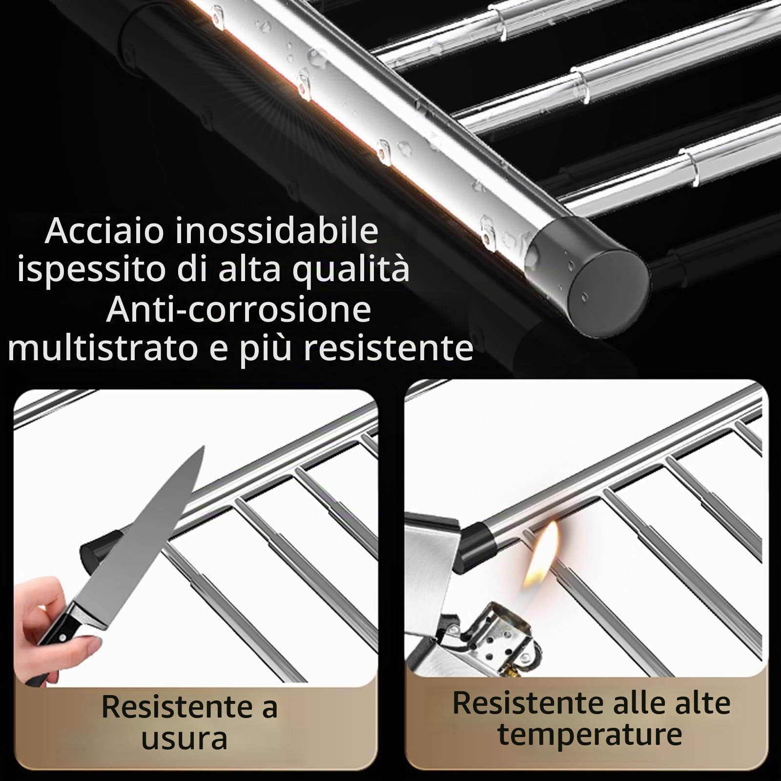 Stendibiancheria da Parete Stendibiancheria Espandibile, Stendibiancheria per Balcone Davanzale Ribaltabile Stendino Salvaspazio, per Uso Esterno, Stendino da Appendere alla Ringhiera