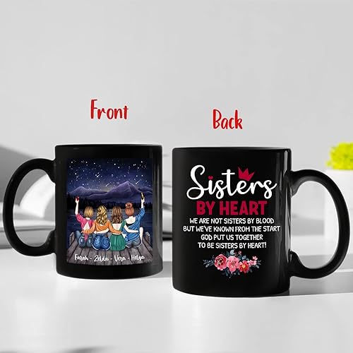 Vista 30 de Taza personalizada de mejores amigas para mujer, taza personalizada para mejor amiga, mejor amiga, mejores amigas, hermanas del alma, taza Taza de 3