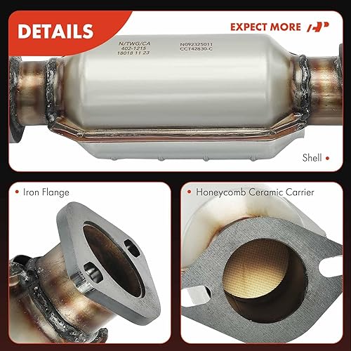 Miniatura 8 de A-Premium Kit convertidor catalítico trasero de ajuste directo compatible con Hyundai Elantra 2014-2016, Sonata 2009-2010 y Kia ForteForte